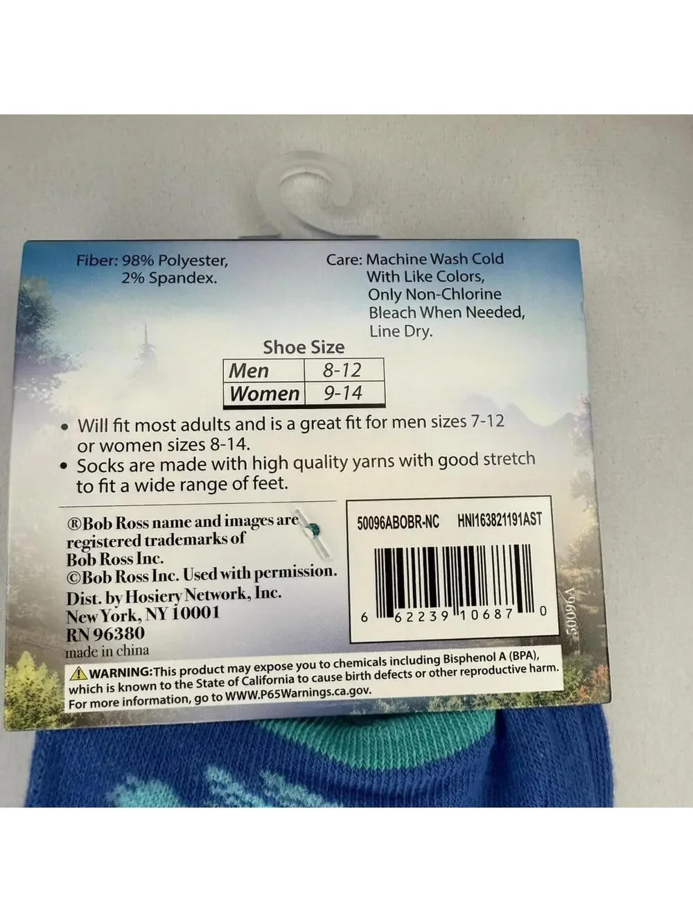 Bob Ross 3D Fuzzy Hair Crew Socks Bundle 2 Pairs Retro Novelty NWT